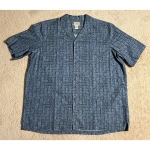 Men's L.L. Bean Traditional Fit Button Up Short Sleeve Shirt XLTall Item #300230